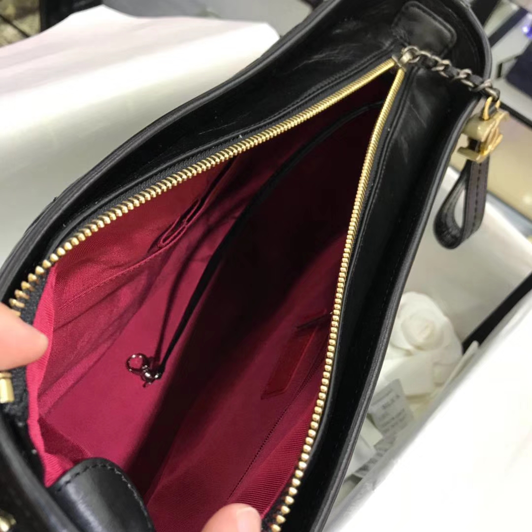 Chanel 香奈儿 Gabrielle 28cm 原厂树膏皮 经典黑色