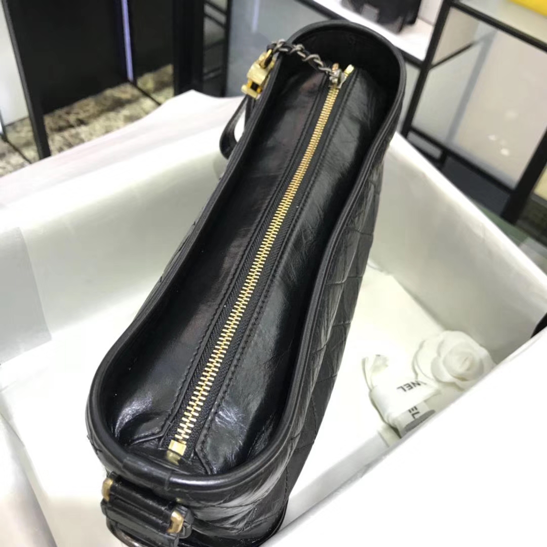 Chanel 香奈儿 Gabrielle 28cm 原厂树膏皮 经典黑色