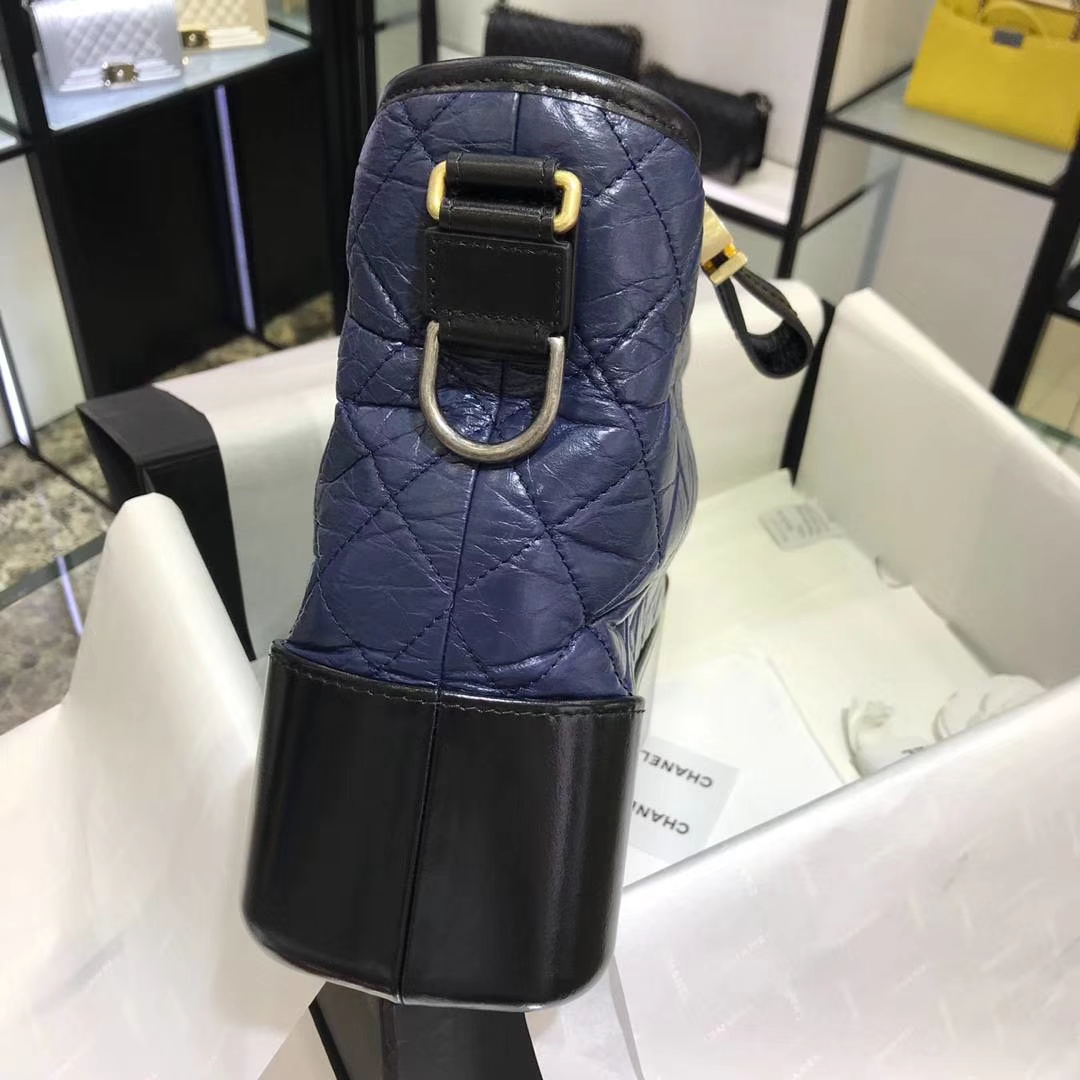 Chanel 香奈儿 Gabrielle 28cm 原厂树膏皮 宝石蓝