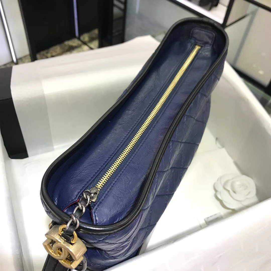 Chanel 香奈儿 Gabrielle 28cm 原厂树膏皮 宝石蓝