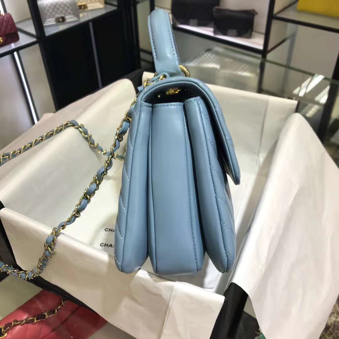 Trendy CC 大V 小羊皮 梦幻兰 25cm 香槟金（现货）