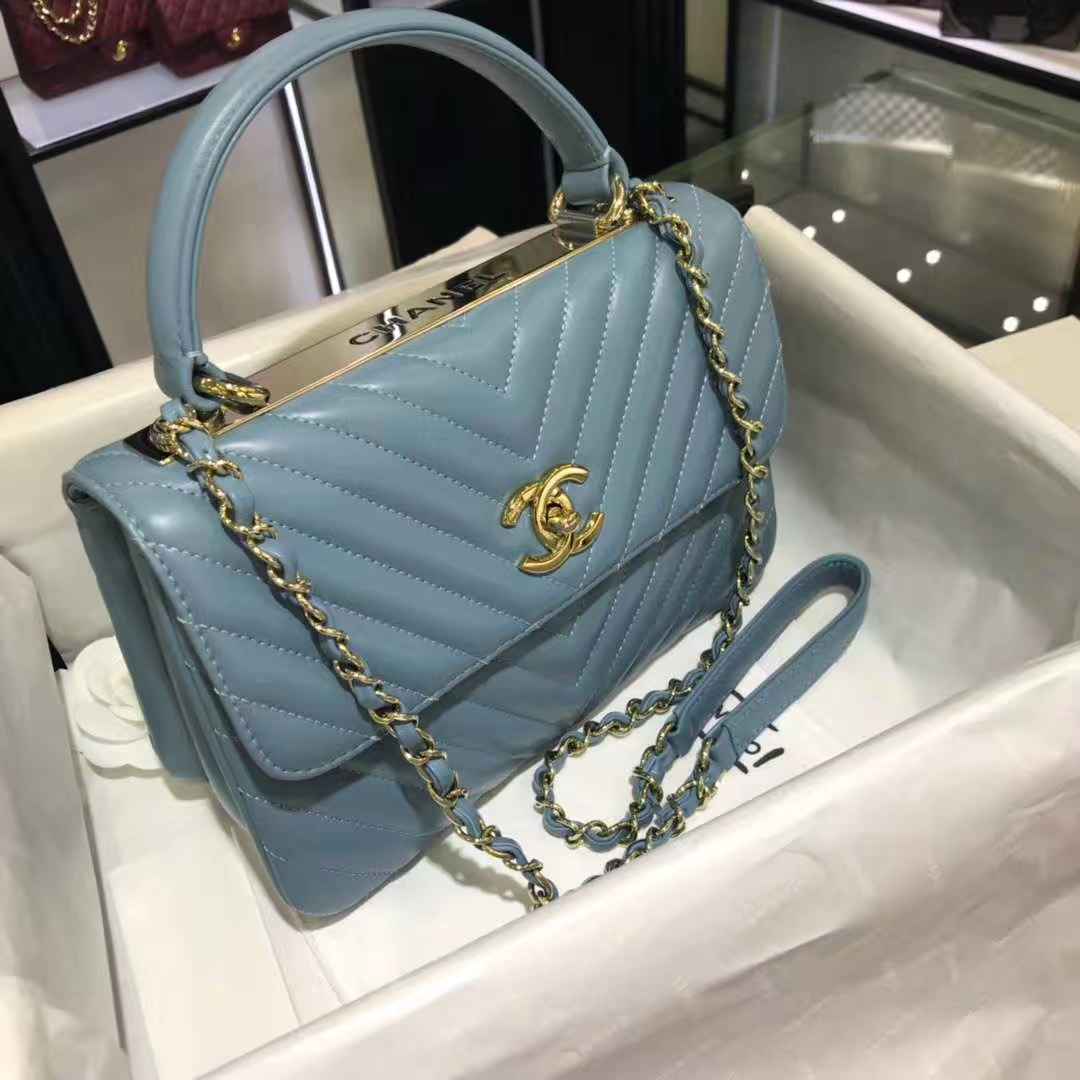 Trendy CC 大V 小羊皮 梦幻兰 25cm 香槟金（现货）