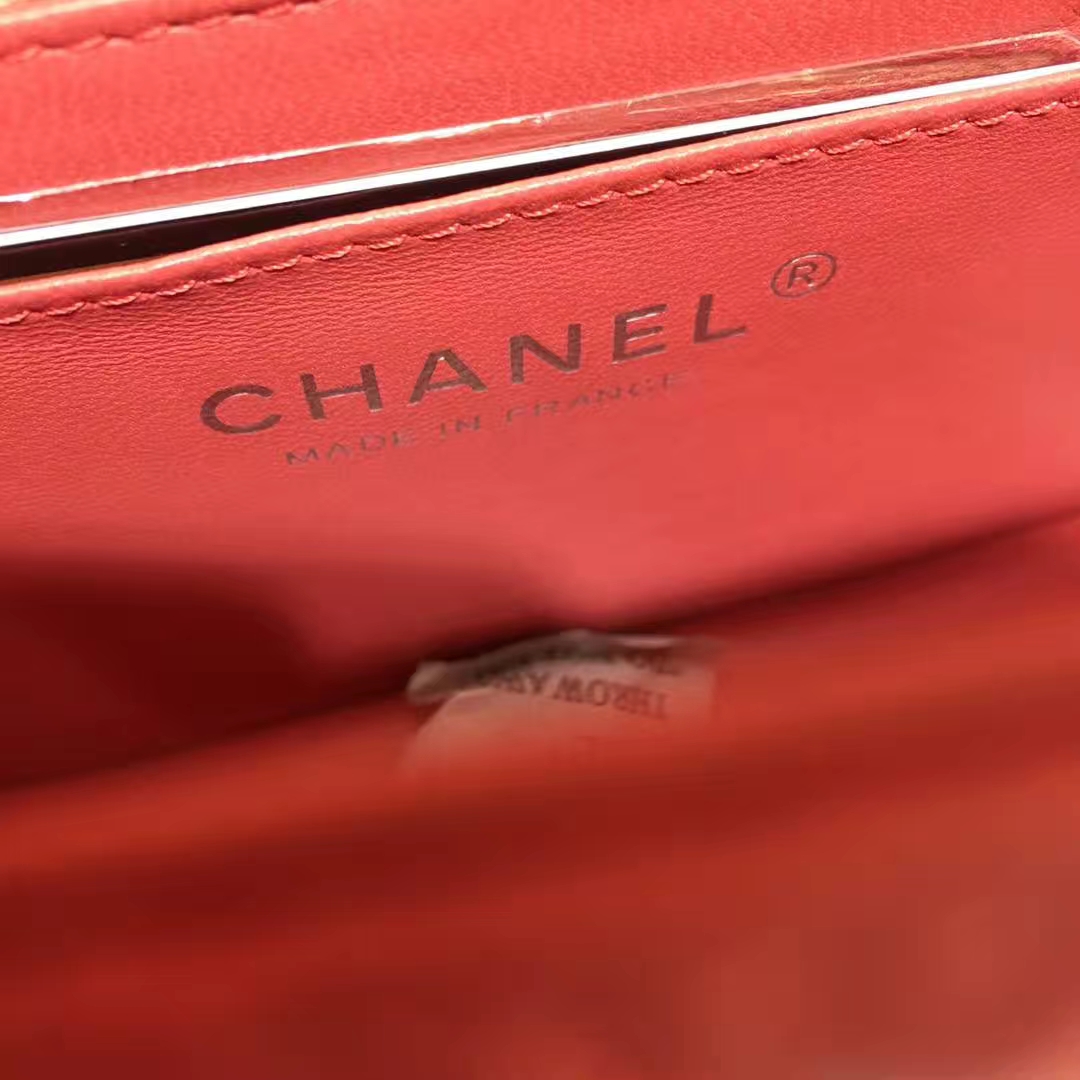 Chanel Classic Flap 20cm 原厂皮小羊皮 西瓜红 银扣