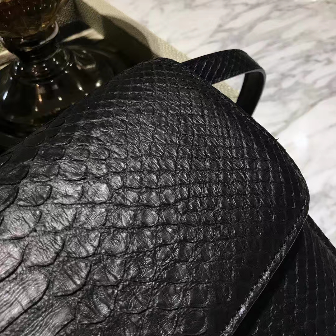 CÉLINE思琳 box 印尼进口蟒蛇皮  黑色
