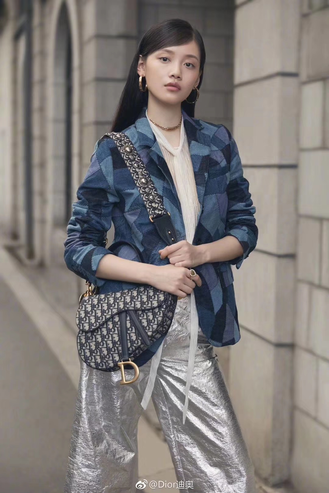 迪奥新款肩带 全新Dior马鞍包肩带 美到爆 金扣