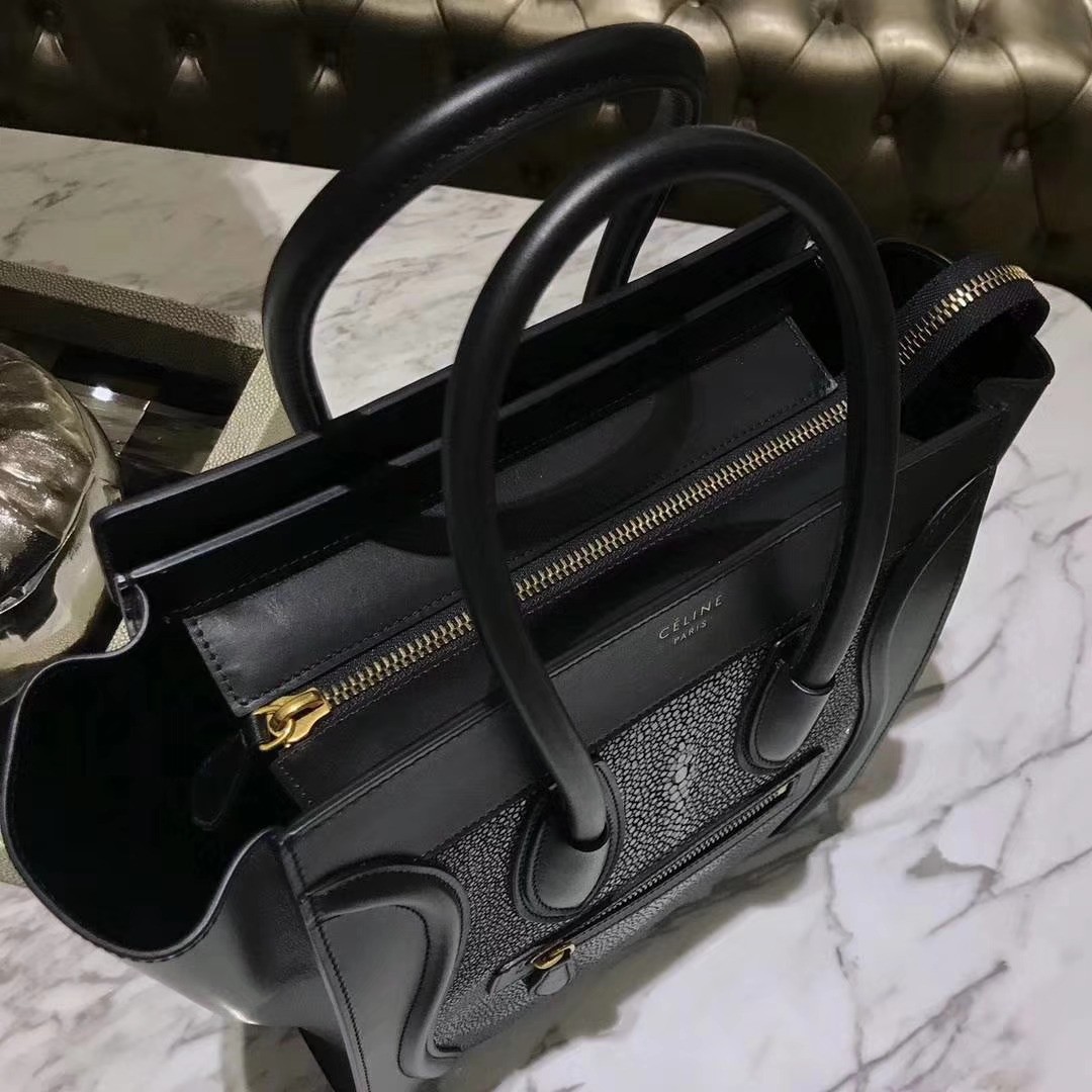 CÉLINE 笑脸包 珍珠鱼皮 20cm/26cm