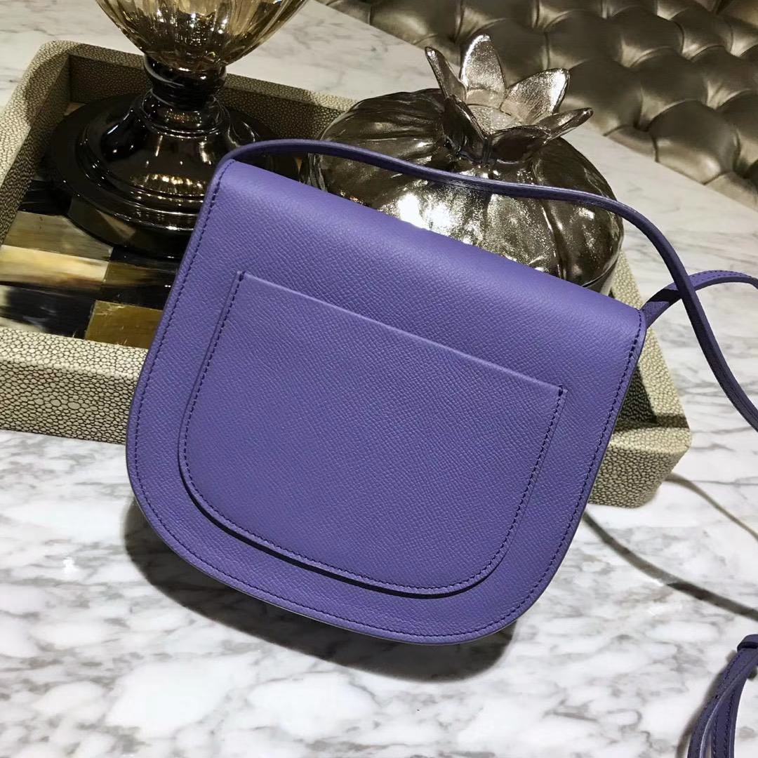 Celine 思琳 五角包 23cm 原厂进口牛皮 皮肩带 紫罗兰