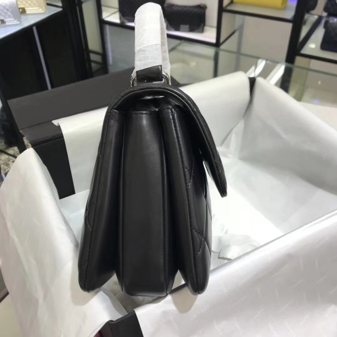 Chanel 香奈儿 Trendy CC  25cm 原厂皮小羊皮 黑色 银扣  