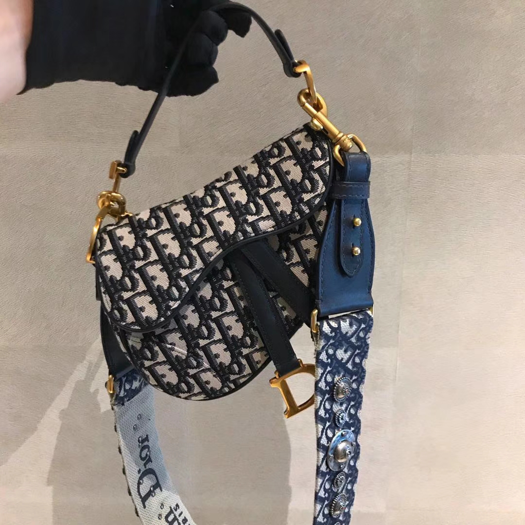 Dior 马鞍包 迪奥 布纹 小号 原装短肩带