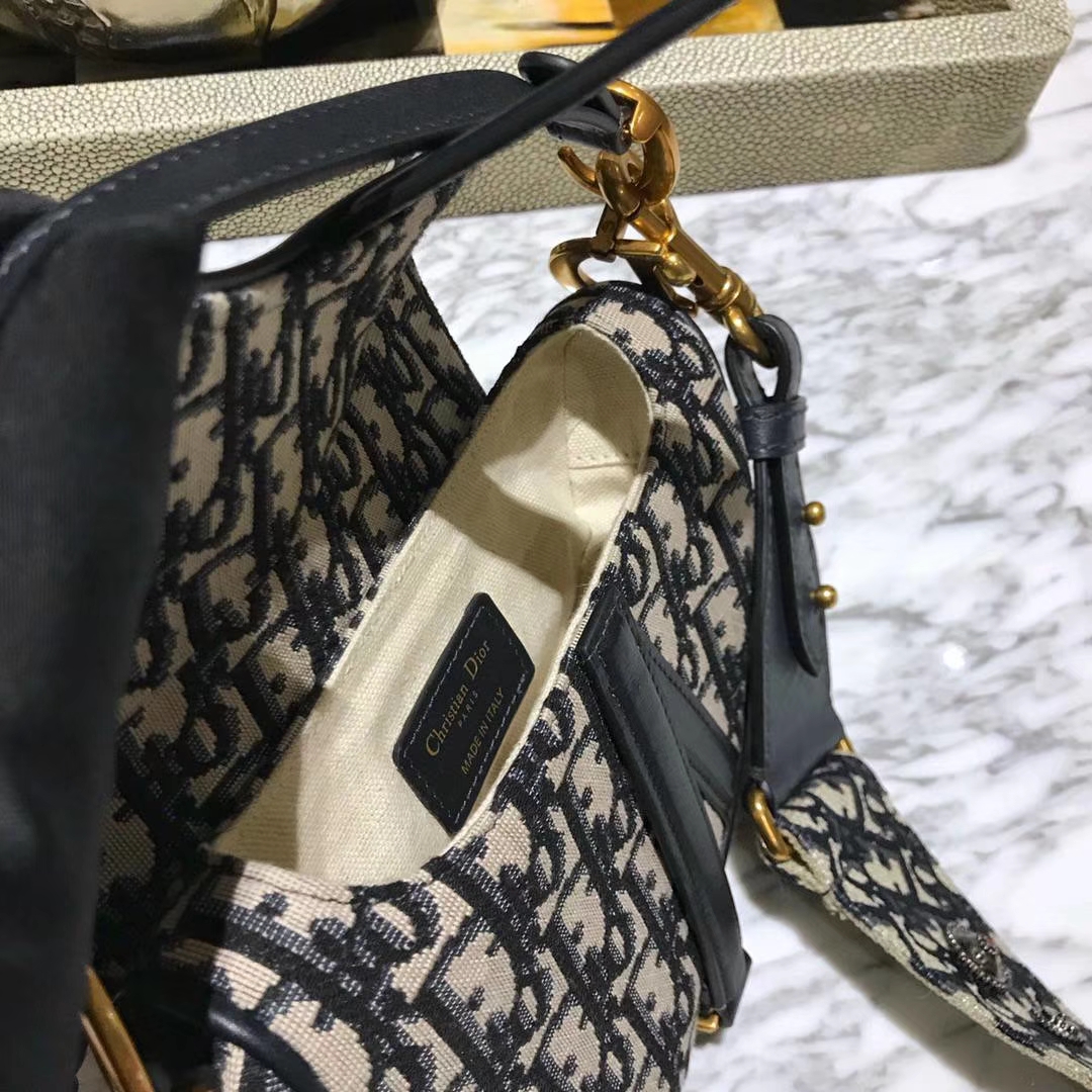 Dior 马鞍包 迪奥 布纹 小号 原装短肩带