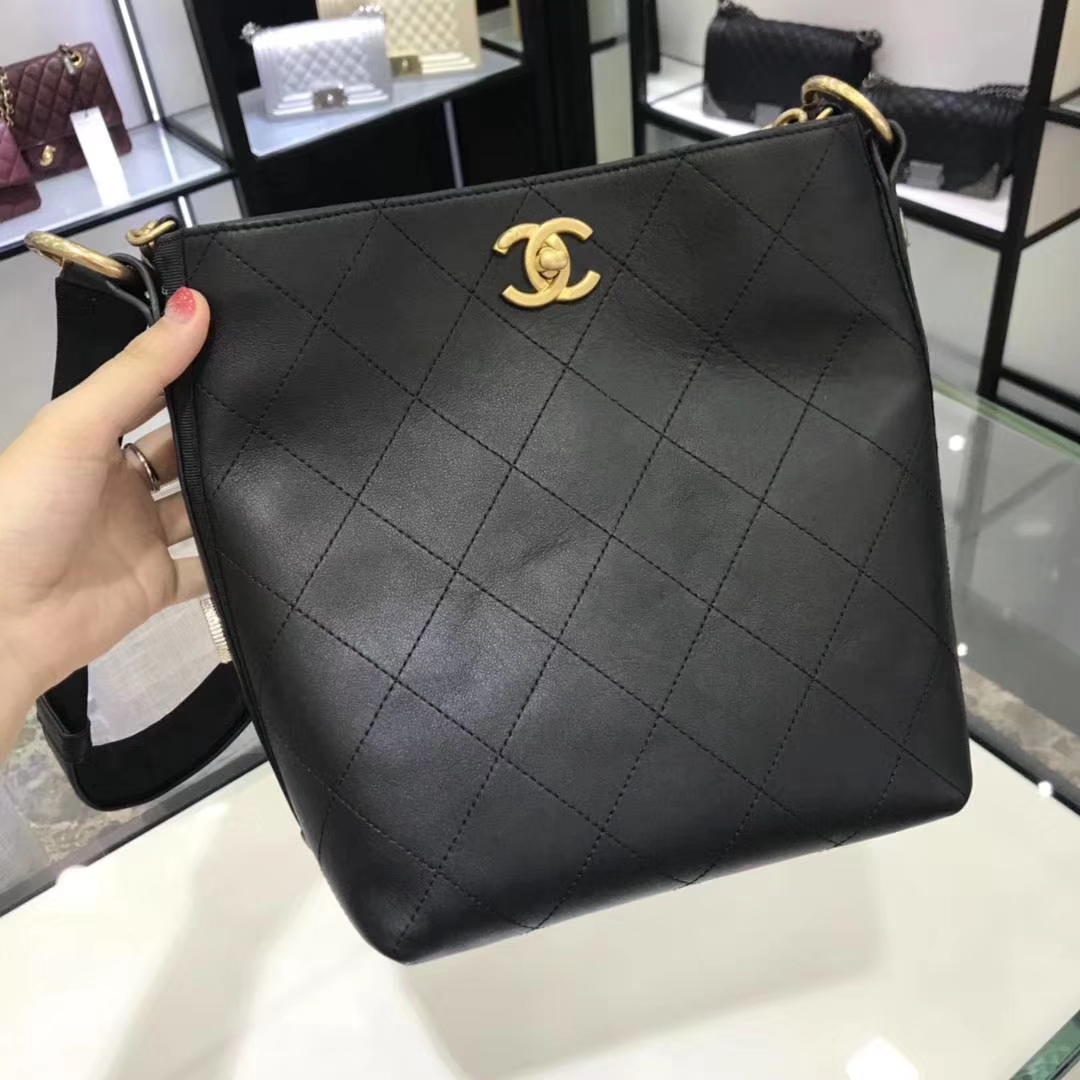 香奈儿 Chanel 嬉皮包 18秋冬 意大利定制级进口小牛皮 专柜同步 古金五金 顶级原单