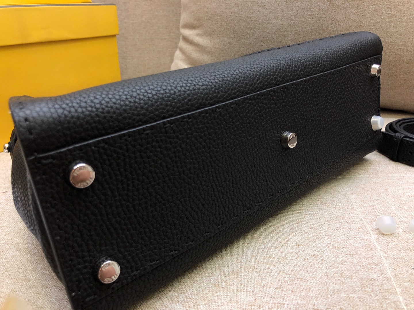 FENDI peekaboo 全钢五金 黑色 8812 进口小牛皮 意大利riri原厂拉链 进口腊线