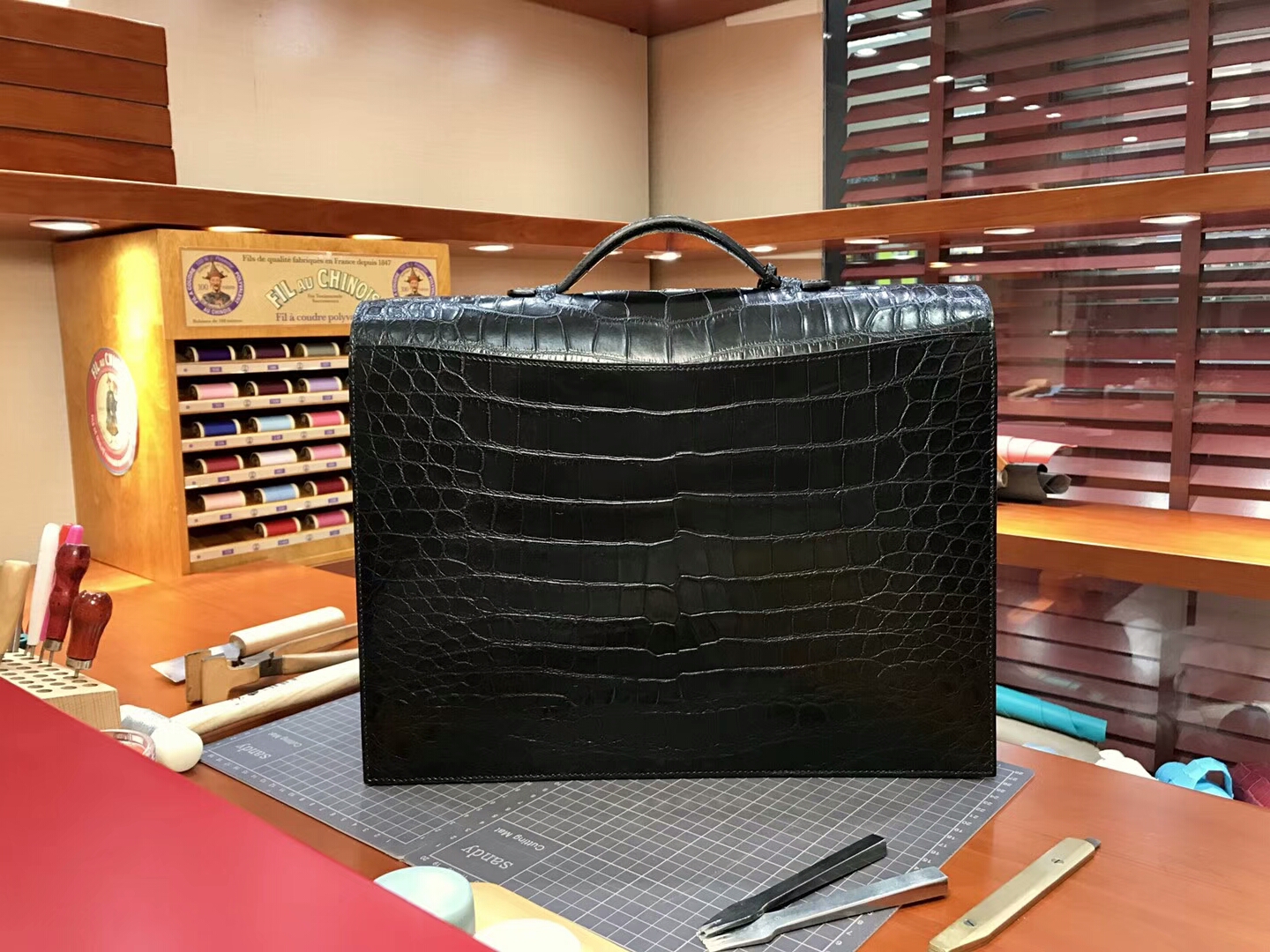 HERMES 爱马仕 男士公文包 亚光 黑色 现货系列 配全套专柜原版包装