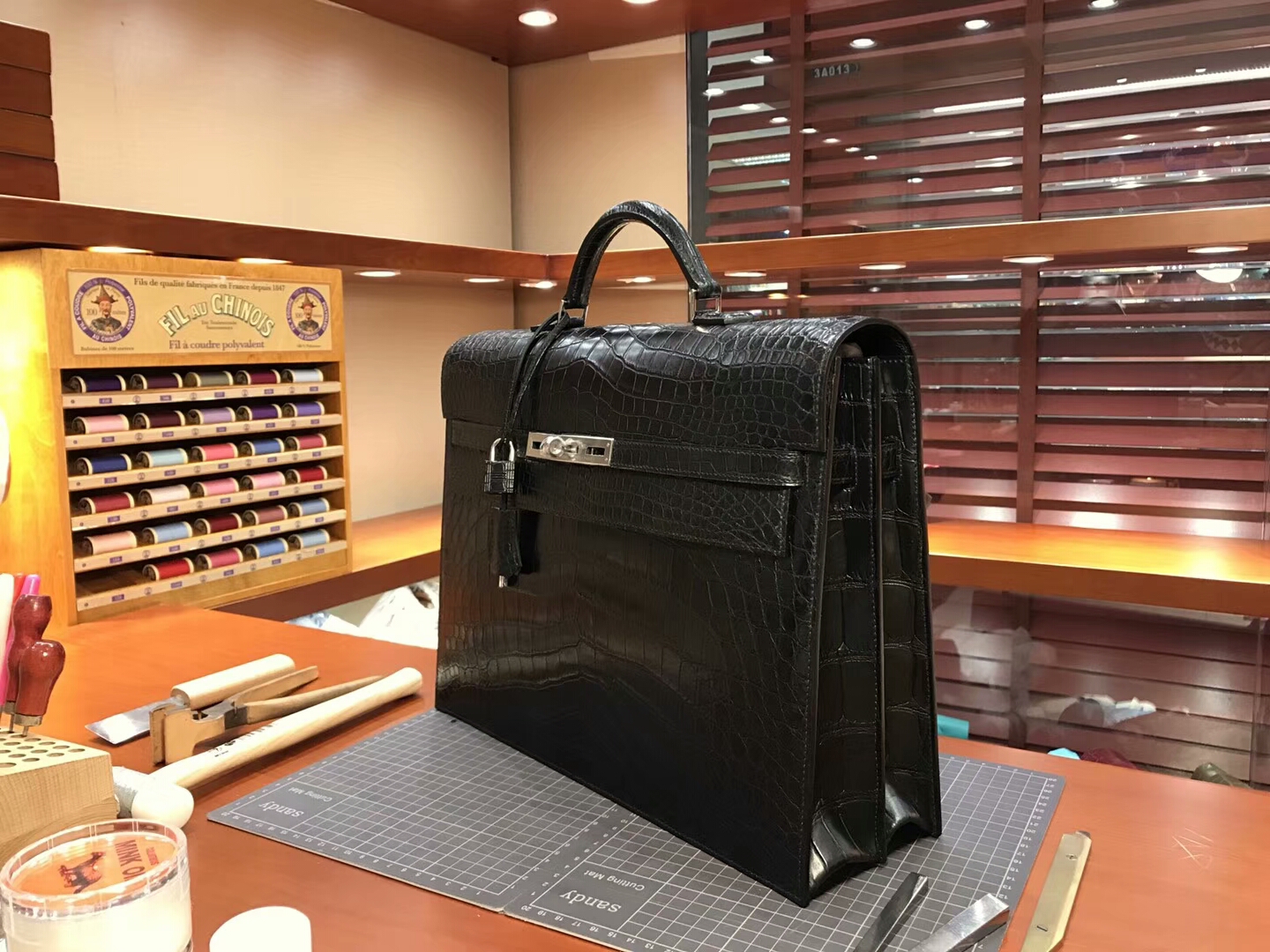 HERMES 爱马仕 男士公文包 亚光 黑色 现货系列 配全套专柜原版包装