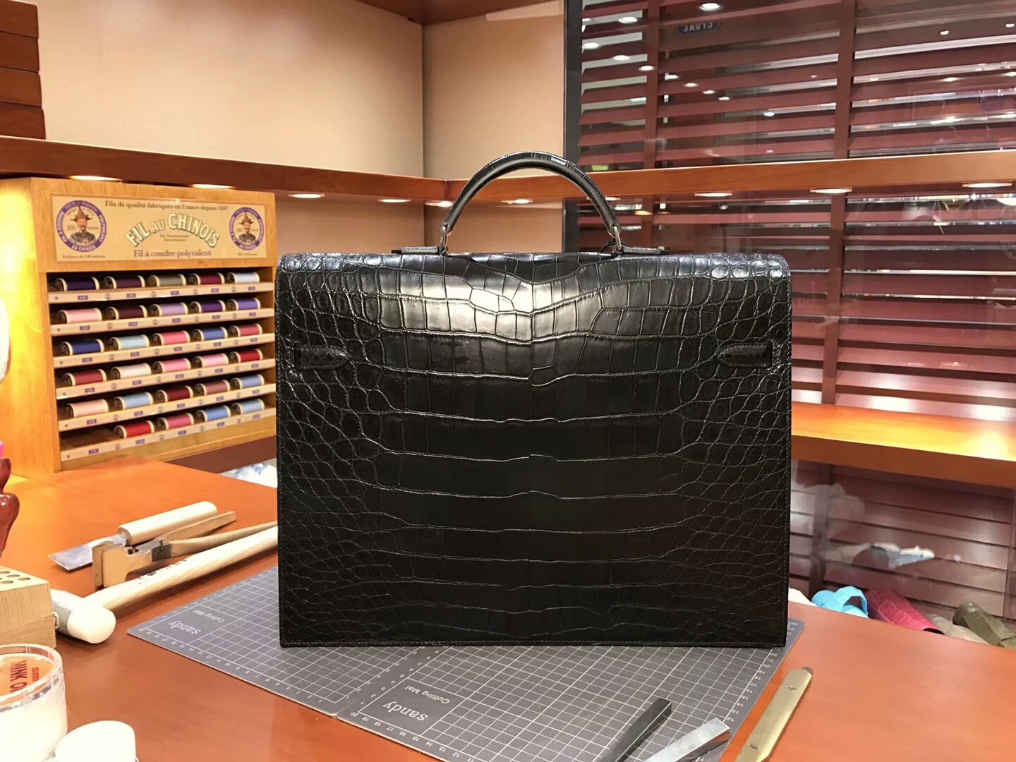 HERMES 爱马仕 男士公文包 亚光 黑色 现货系列 配全套专柜原版包装