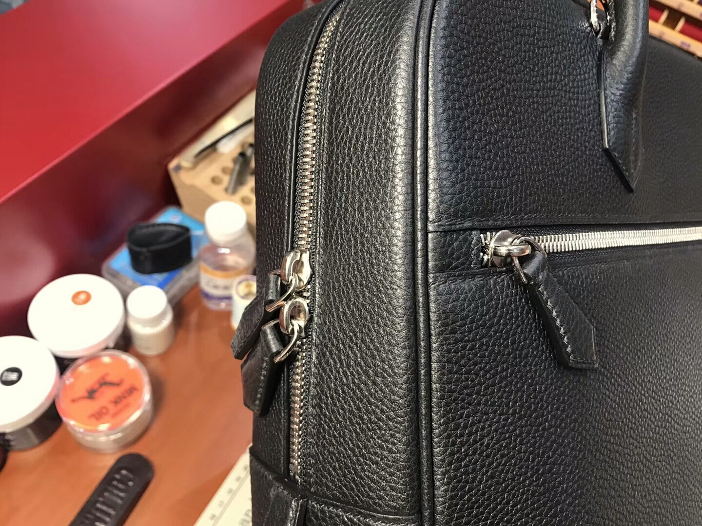 HERMES 爱马仕 男士邮差公文包 BLACK 黑色 现货系列 配全套专柜原版包装