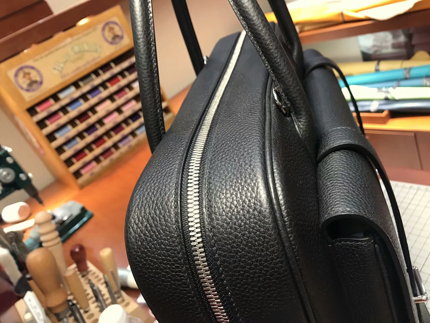 HERMES 爱马仕 男士邮差公文包 BLACK 黑色 现货系列 配全套专柜原版包装