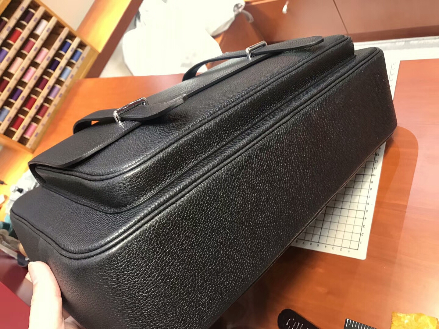 HERMES 爱马仕 男士邮差公文包 BLACK 黑色 现货系列 配全套专柜原版包装