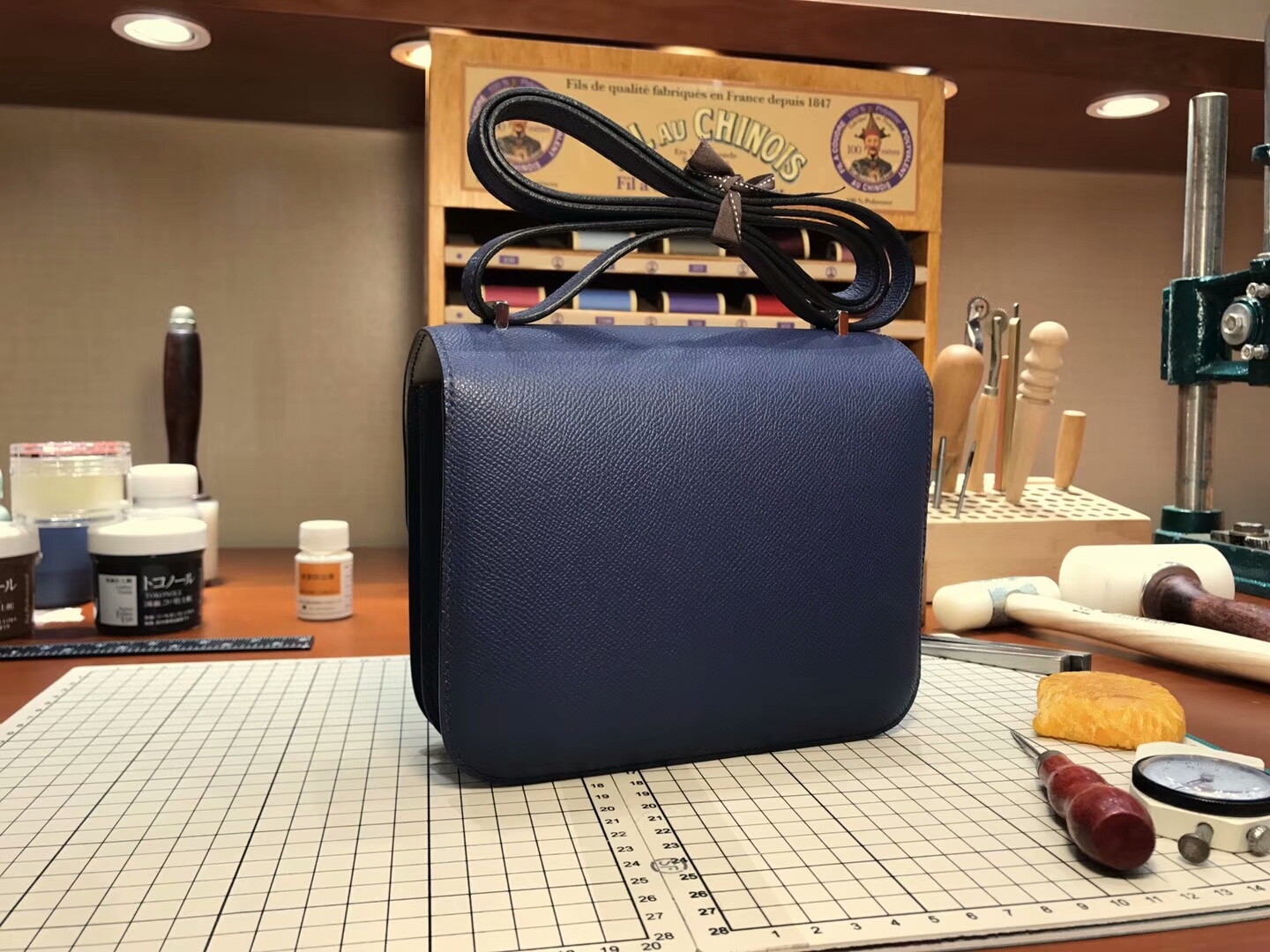 HERMES 爱马仕 空姐包 Constance  2z 午夜蓝 星空蓝 blue nuit 银扣