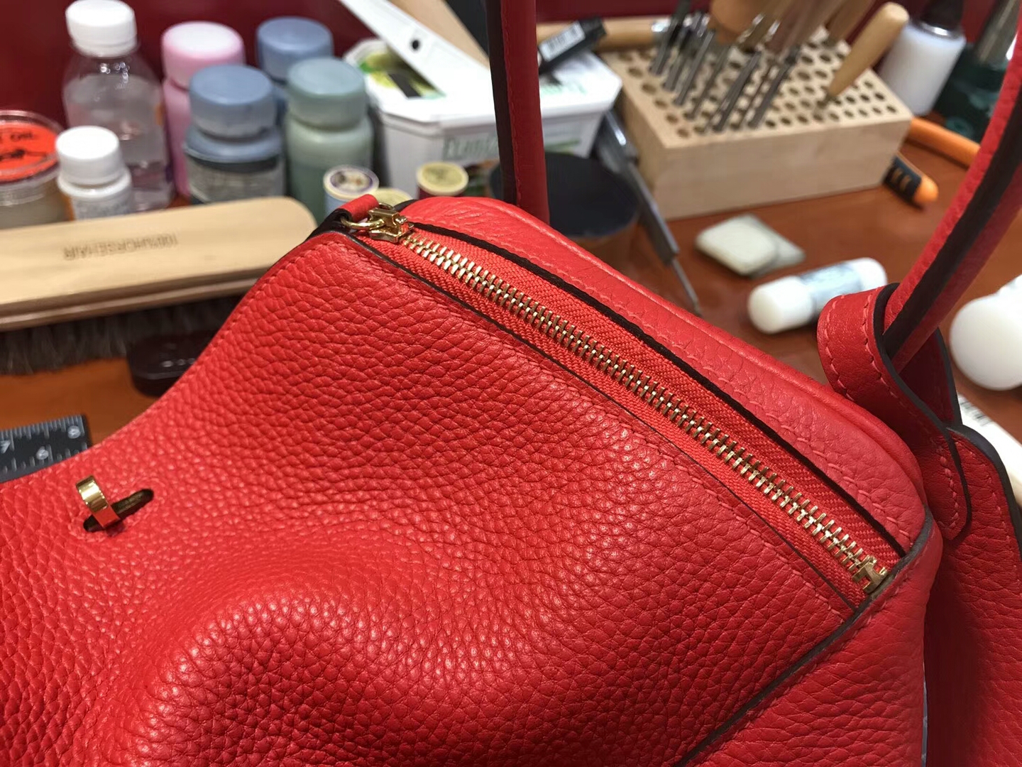 爱马仕 HERMES Lindy 26/30cm s5 番茄红 rouge tomate 配全套专柜原版包装
