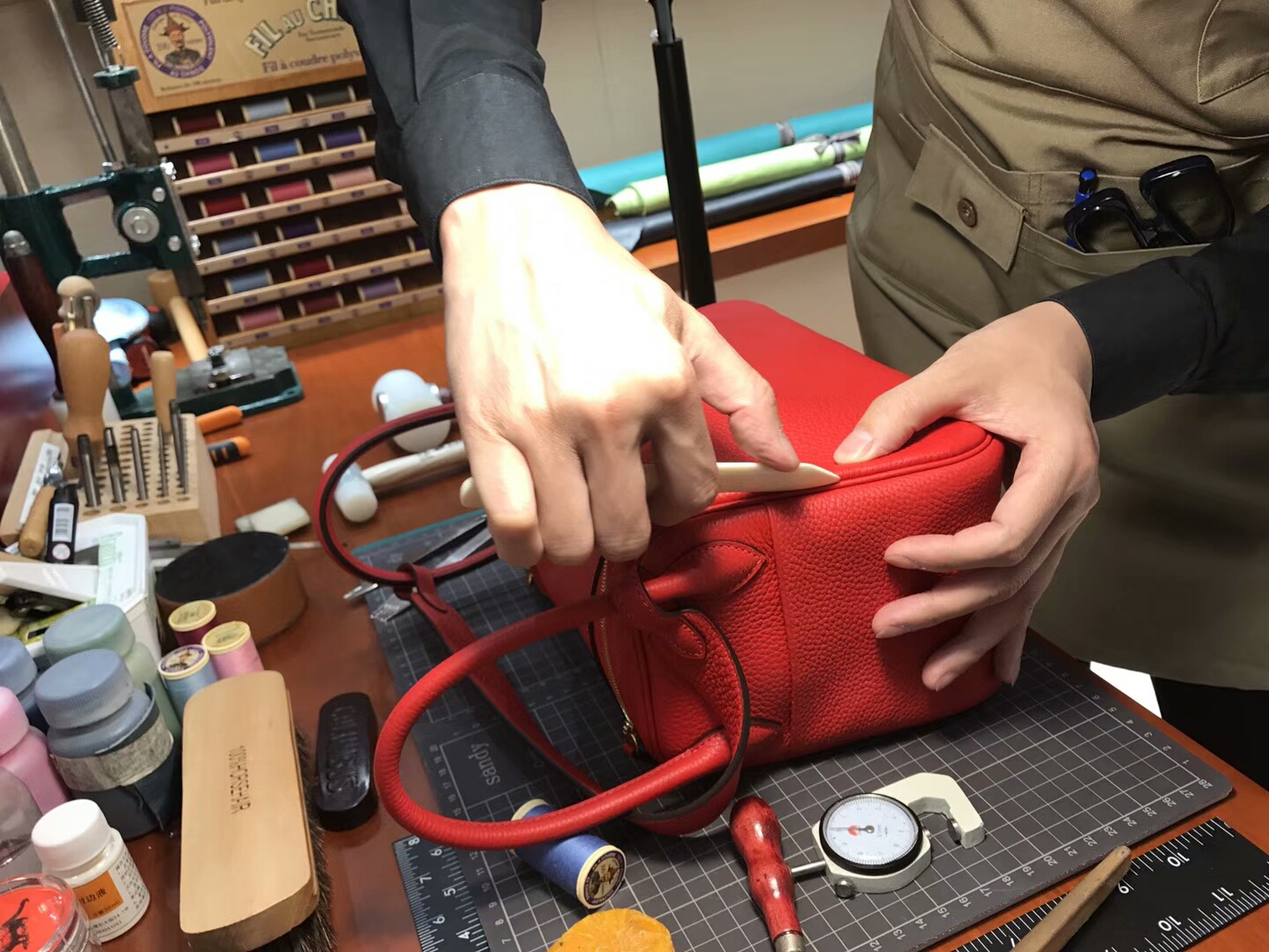 爱马仕 HERMES Lindy 26/30cm s5 番茄红 rouge tomate 配全套专柜原版包装