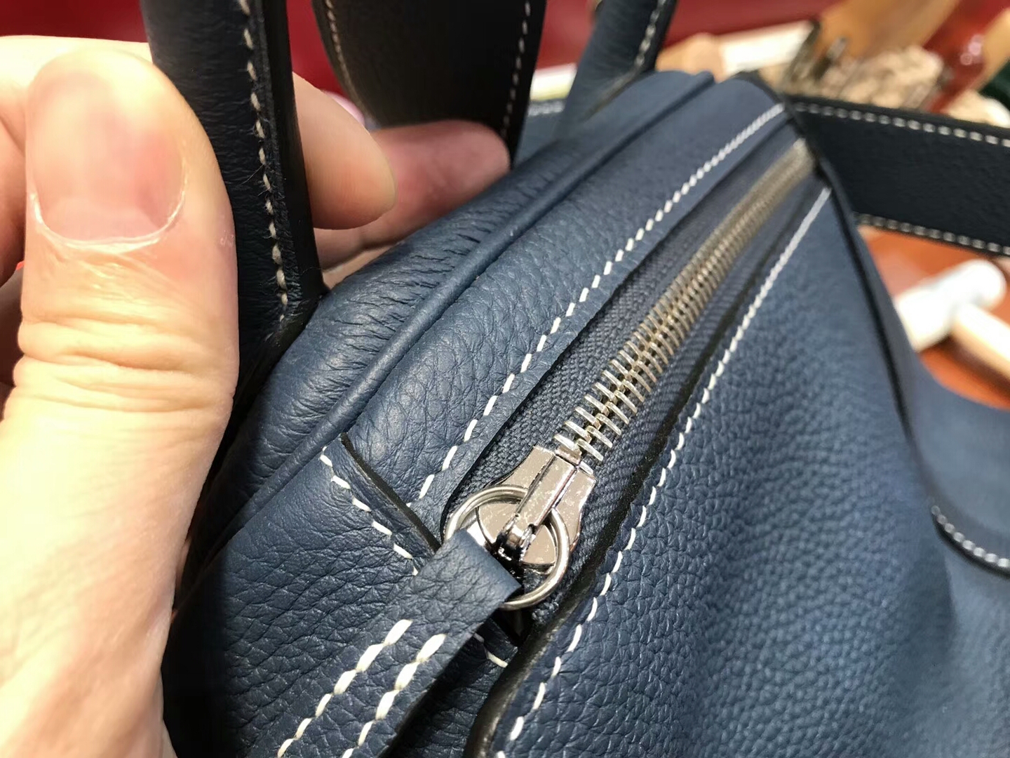 爱马仕 HERMES Lindy 26/30cm CKN7 风暴蓝 Bleu Tempete 配全套专柜原版包装