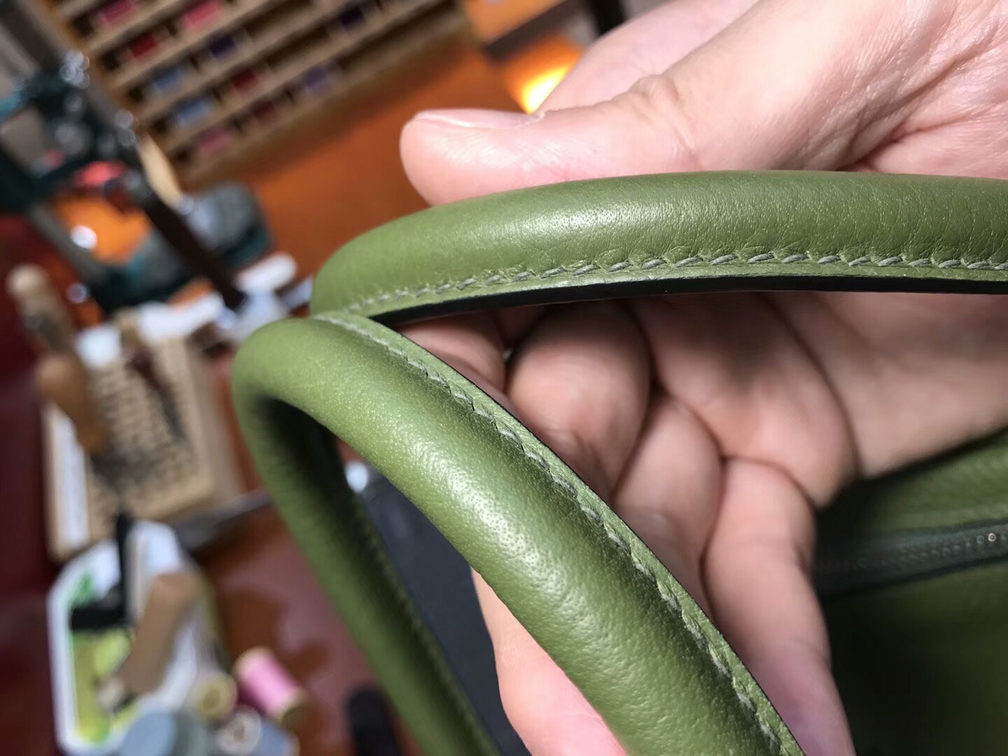 爱马仕 HERMES Lindy 26/30cm 6h橄榄绿vert veronese 银扣 配全套专柜原版包装