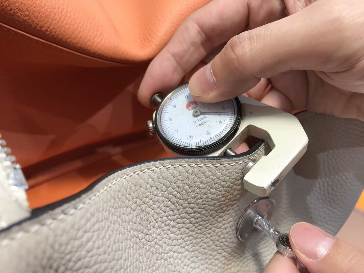 爱马仕 HERMES Lindy 26/30cm 8u 冰川灰 blue glacier 银扣 配全套专柜原版包装