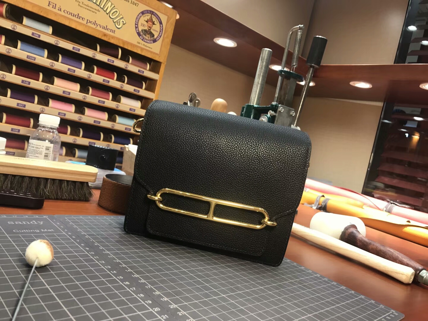 猪鼻子包 Roulis HERMES 爱马仕 BLACK 黑色 配全套专柜原版包装