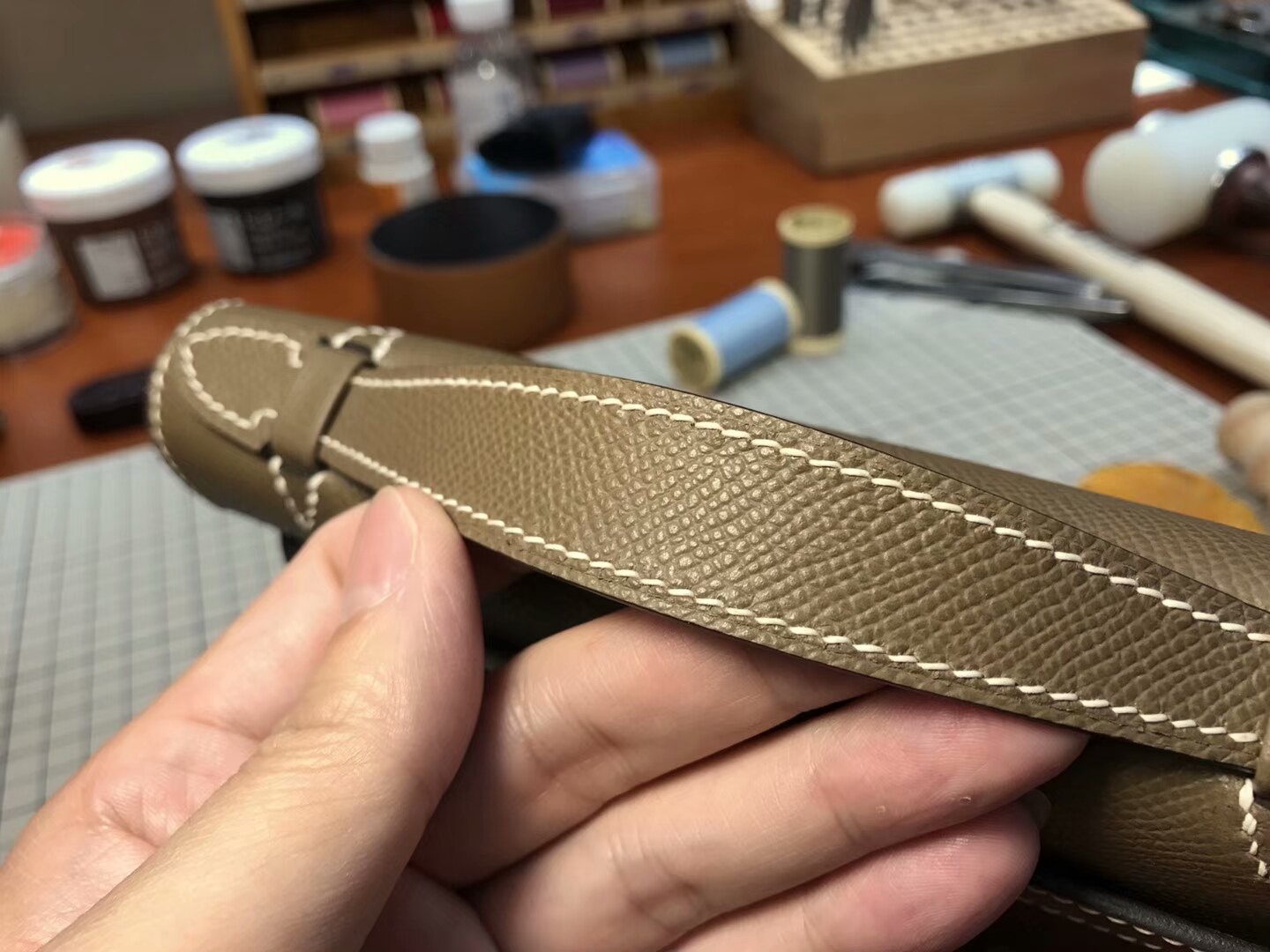 HERMES 爱马仕 迷你凯莉 MiniKelly ck18 大象灰 etoupe 银扣