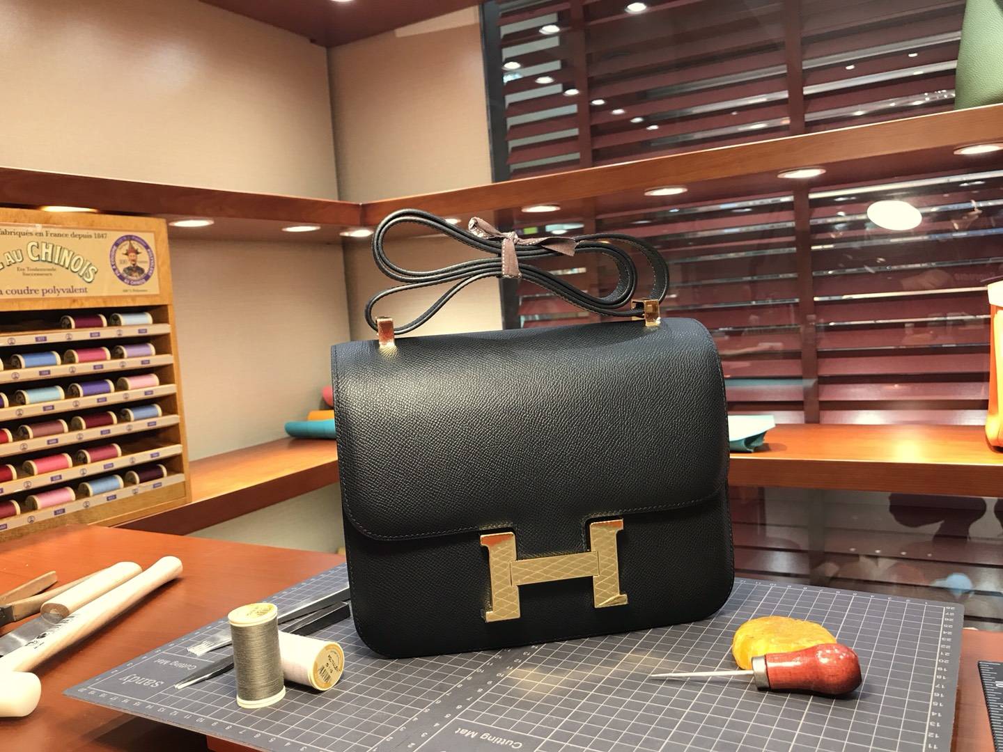 HERMES 爱马仕 空姐包 Constance  BLACK 黑色 配全套专柜原版包装