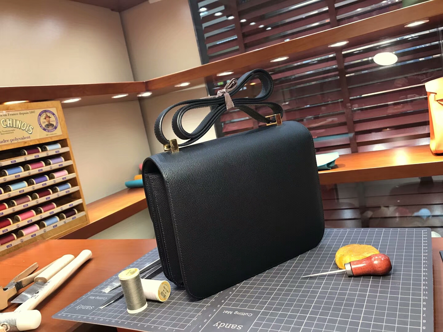 HERMES 爱马仕 空姐包 Constance  BLACK 黑色 配全套专柜原版包装