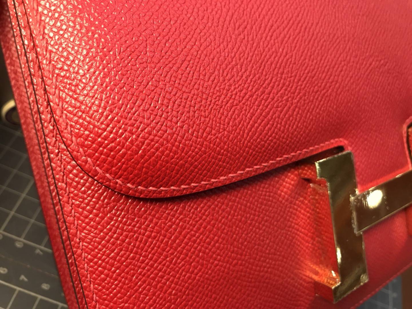 HERMES 爱马仕 空姐包 Constance 法拉利红 braise ck95 配全套专柜原版包装