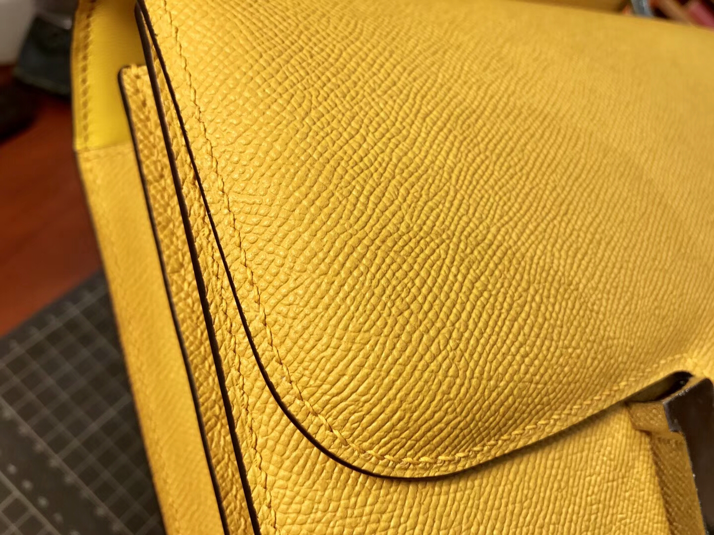 HERMES 爱马仕 空姐包 Constance 9H Soleil 柠檬黄 配全套专柜原版包装