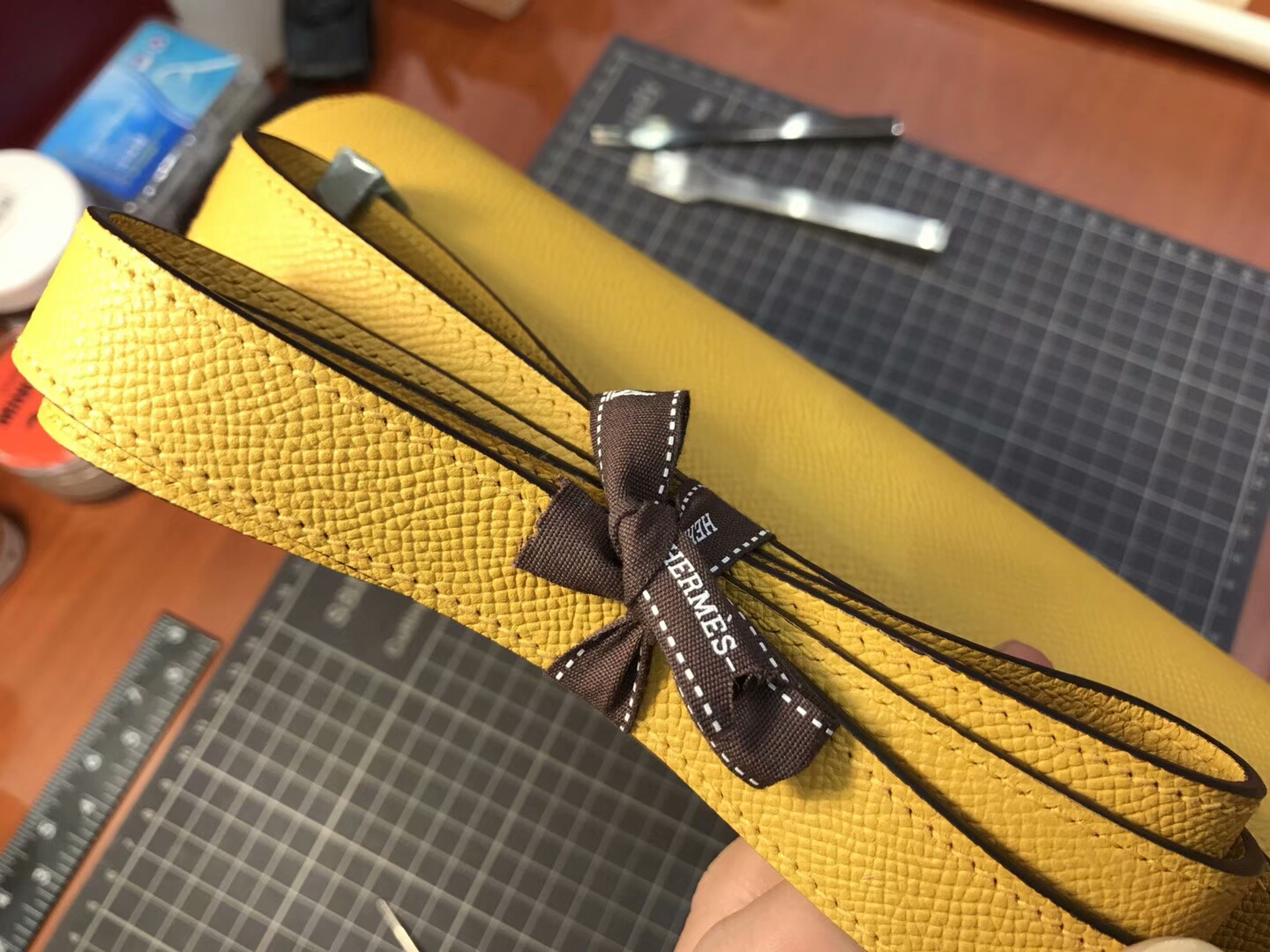 HERMES 爱马仕 空姐包 Constance 9H Soleil 柠檬黄 配全套专柜原版包装