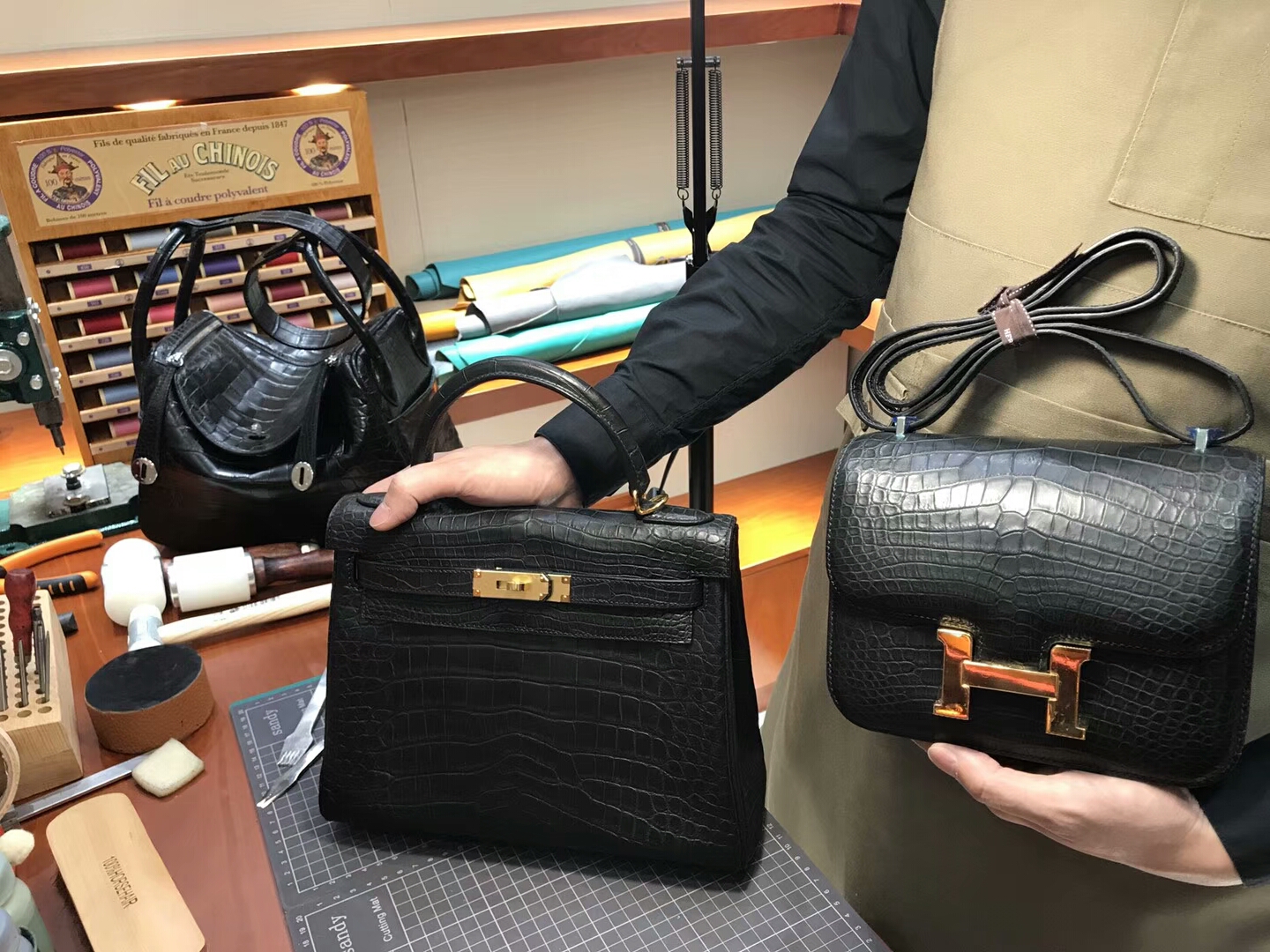 HERMES 爱马仕 空姐包 Constance Kelly  28CM BLACK 黑色 配全套专柜原版包装