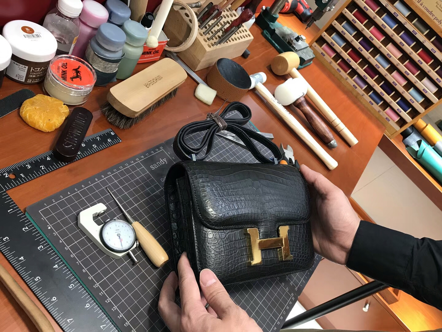 HERMES 爱马仕 空姐包 Constance Kelly  28CM BLACK 黑色 配全套专柜原版包装