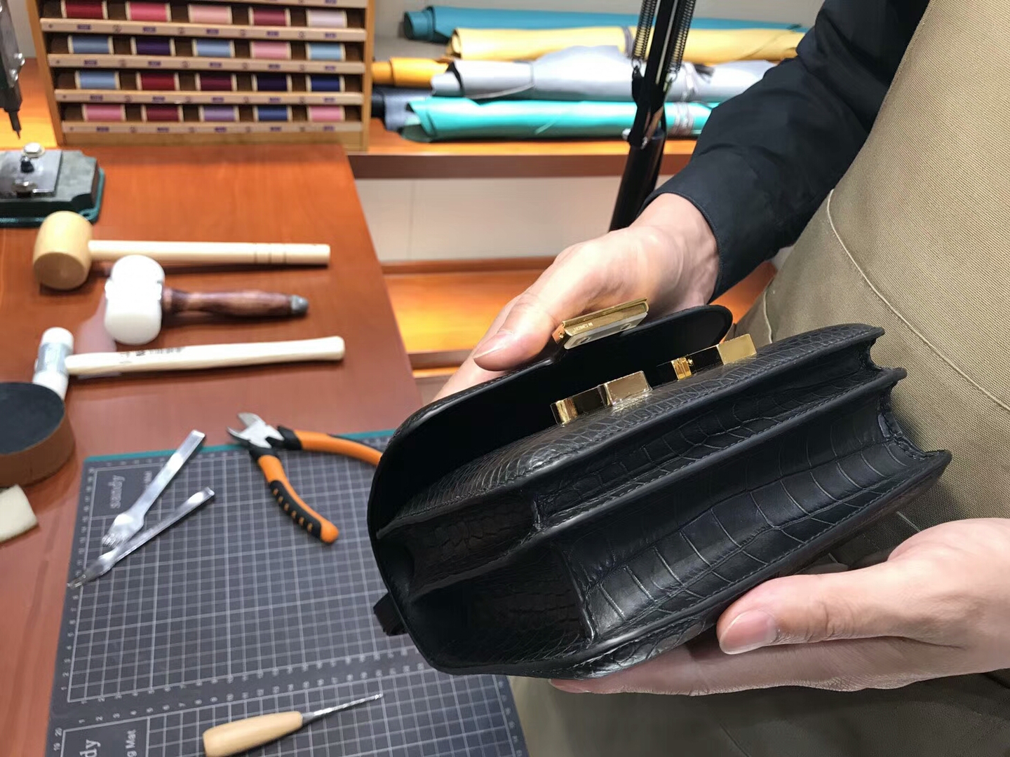 HERMES 爱马仕 空姐包 Constance Kelly  28CM BLACK 黑色 配全套专柜原版包装