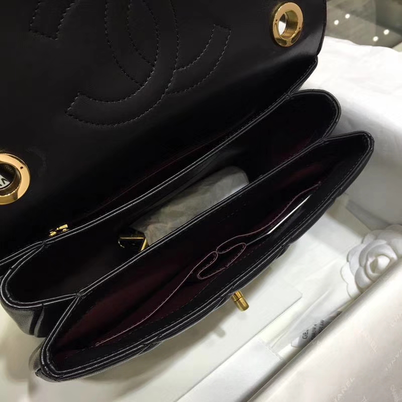 Chanel 香奈儿 Trendy CC 小羊皮 黑色 25cm 金扣 现货