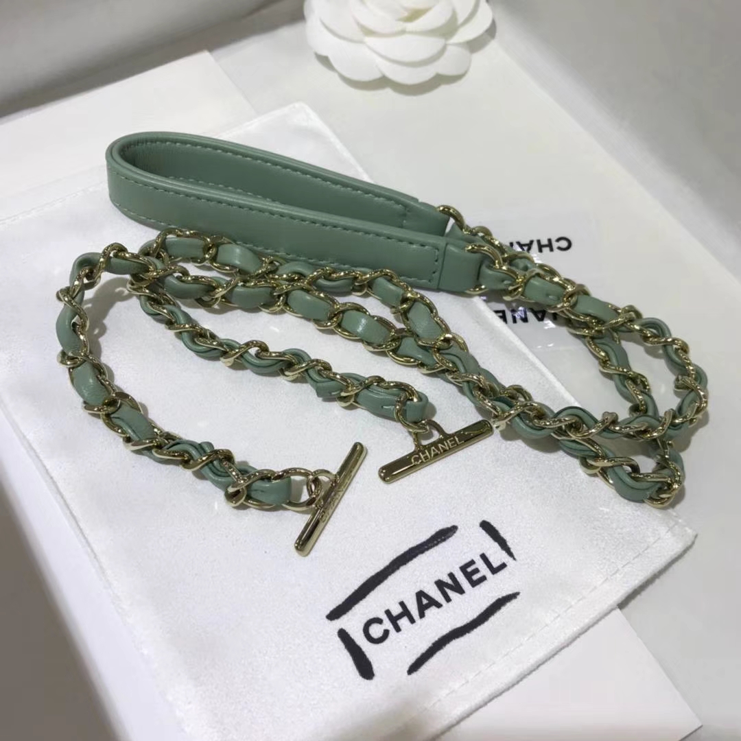Chanel 香奈儿 Trendy CC 大V 小羊皮 抹茶绿 25cm 香槟金 现货