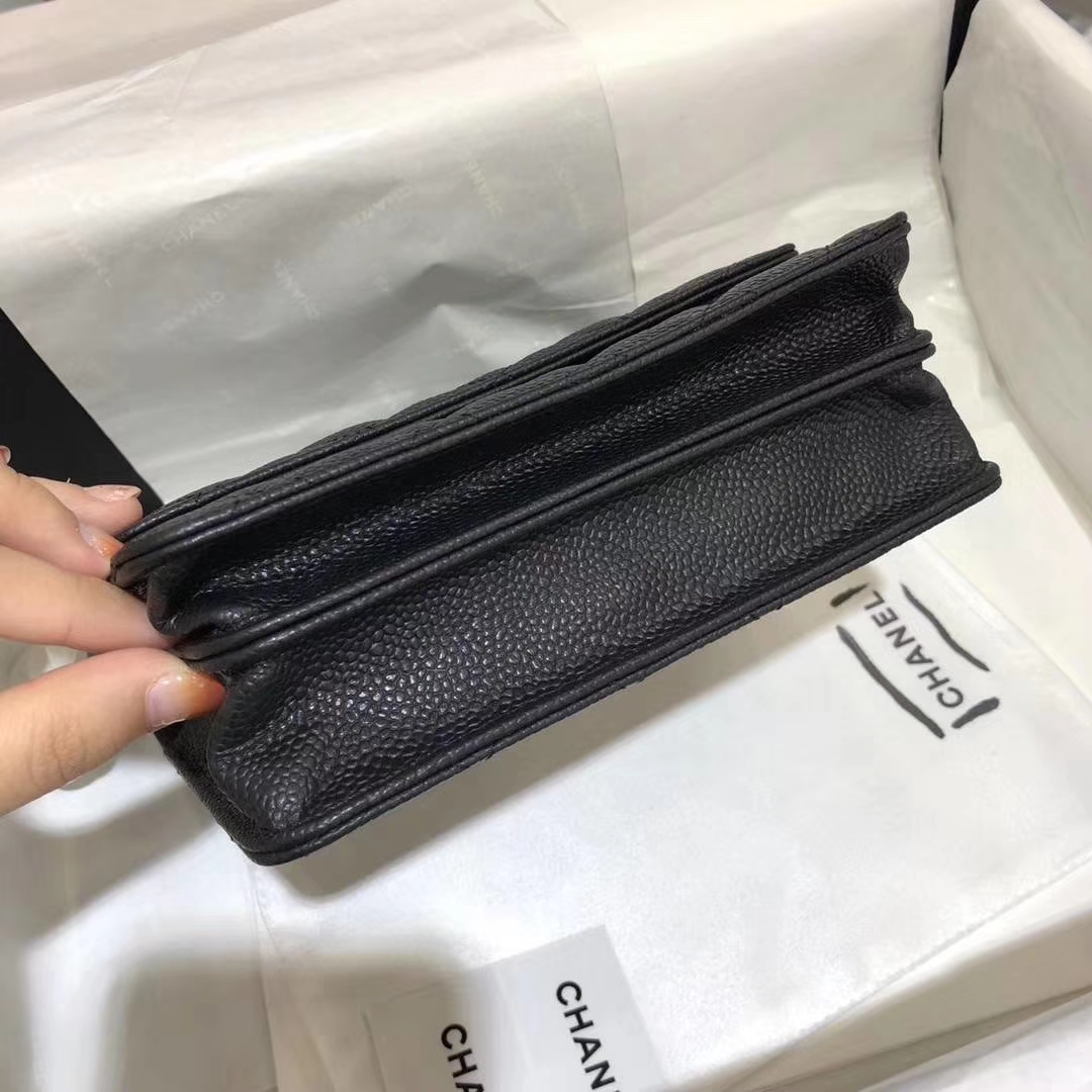 Chanel 香奈儿 WOC Mini 进口鱼子酱 黑色银扣 少量现货