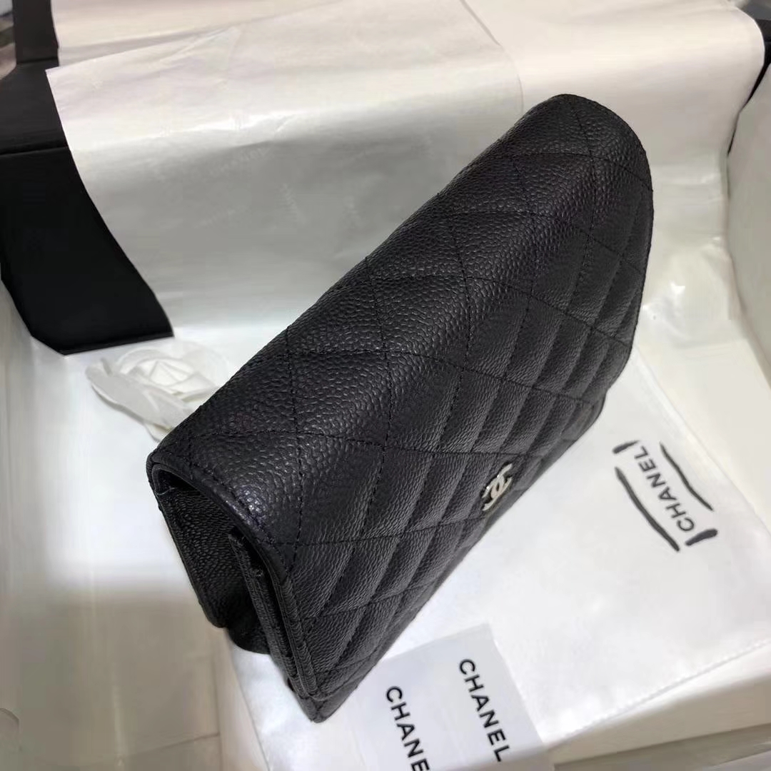 Chanel 香奈儿 WOC Mini 进口鱼子酱 黑色银扣 少量现货