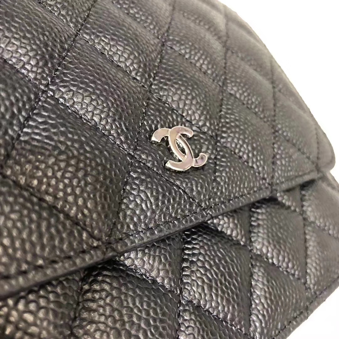 Chanel 香奈儿 WOC Mini 进口鱼子酱 黑色银扣 少量现货