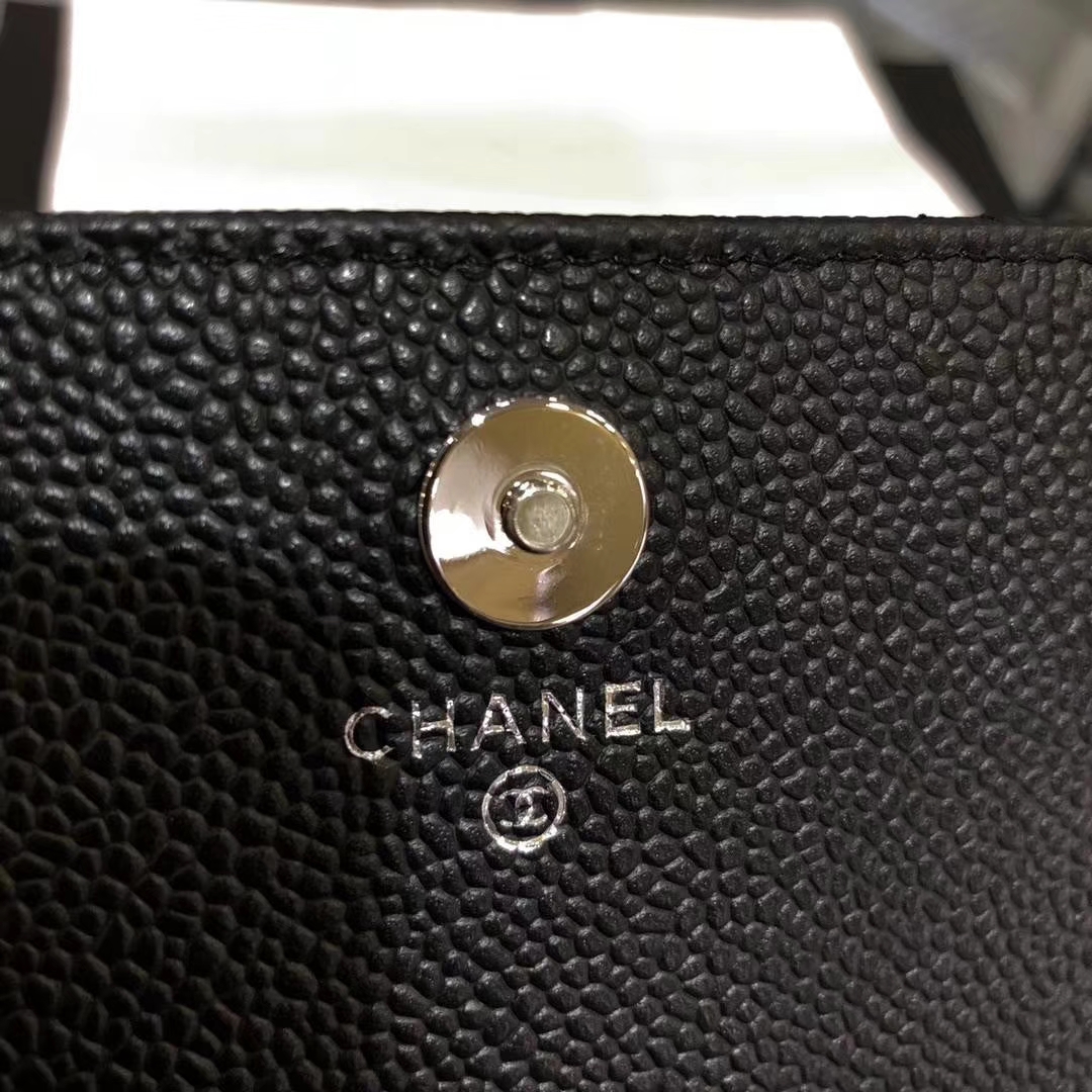 Chanel 香奈儿 WOC Mini 进口鱼子酱 黑色银扣 少量现货