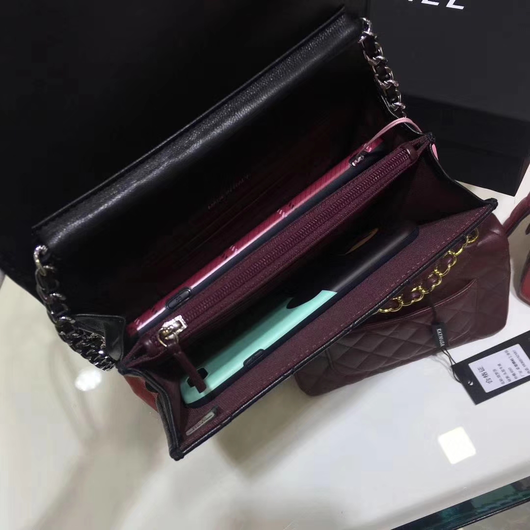 Chanel 香奈儿 WOC mini  进口小羊皮 黑色银扣 有少量现货