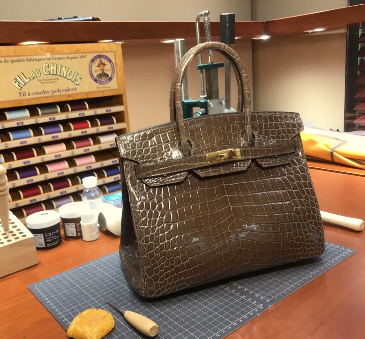 爱马仕 HERMES 铂金包 Birkin 配全套专柜原版包装 全球发售 6C Cuiuvr 古铜色
