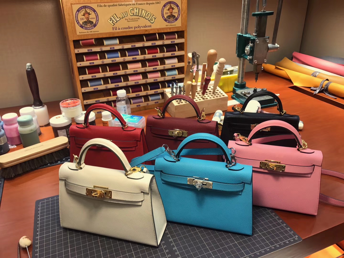 HERMES 爱马仕 Mini Kelly Pochette 22cm 迷你凯莉 金扣 配全套专柜原版包装