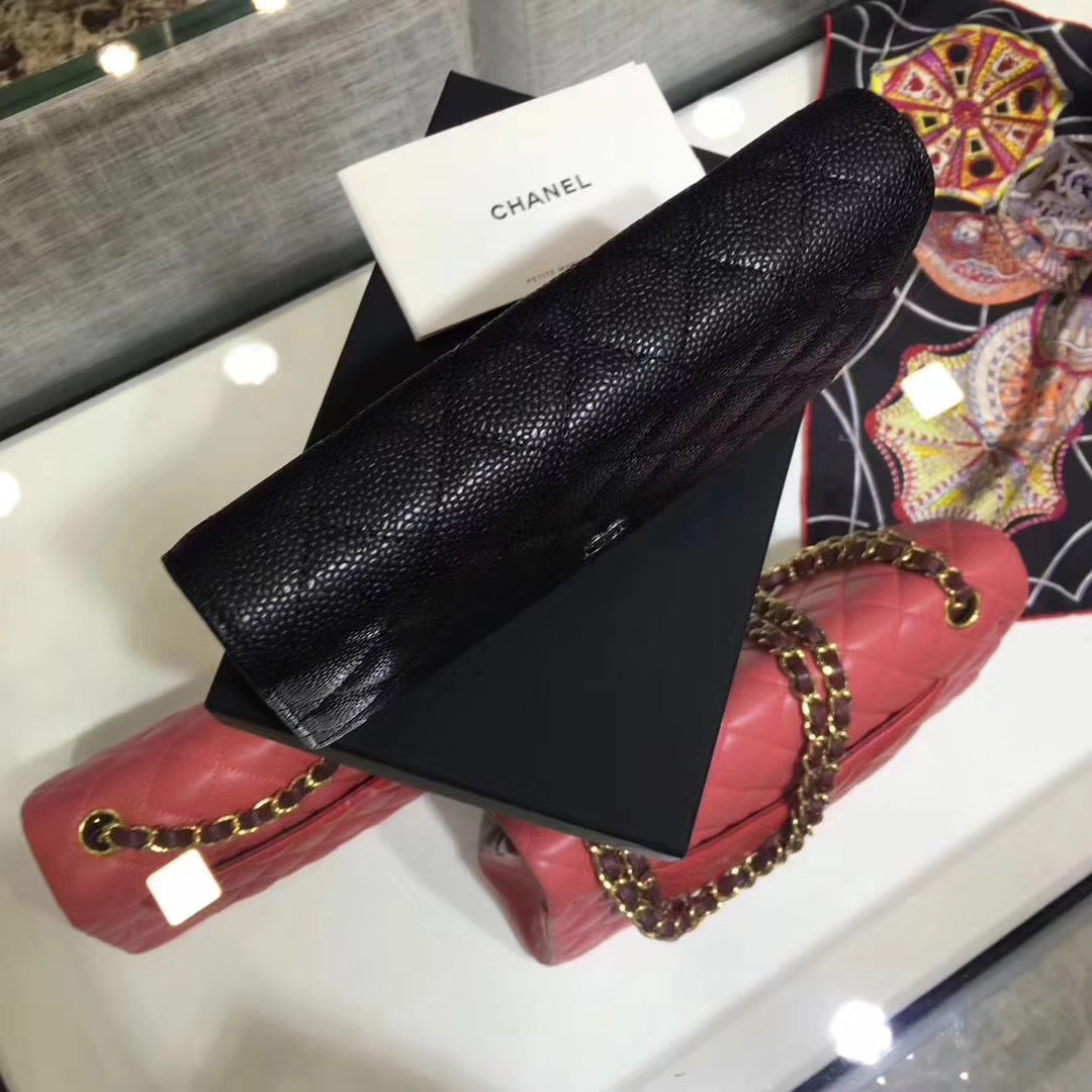 Chanel香奈儿 WOC  球纹 黑色牛皮 银色五金