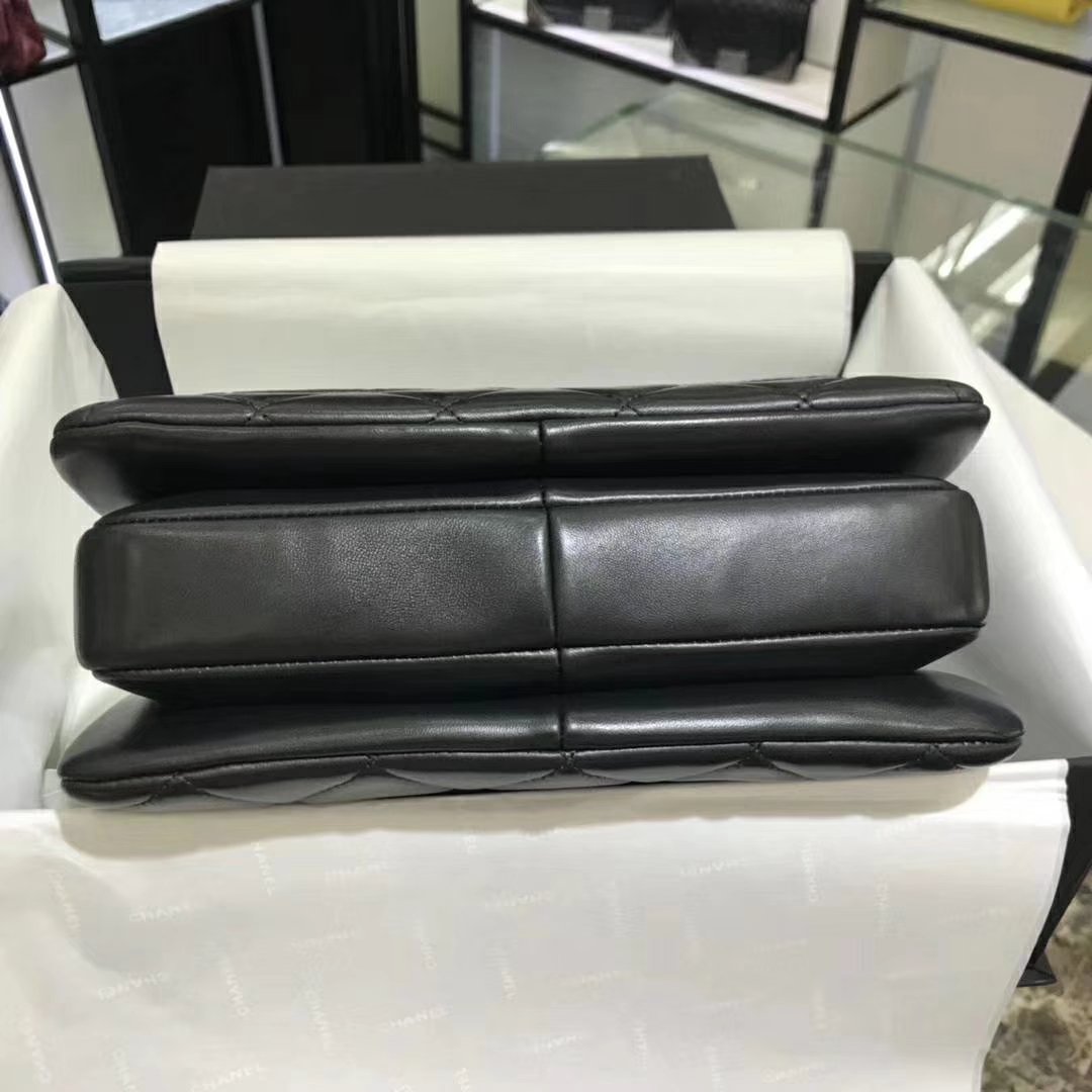 Chanel 香奈儿 Trendy CC  黑色 小羊皮 25cm 银扣