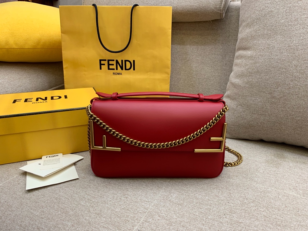Fendi 芬迪现货 双面手提包 金属 F 图案 肩背斜跨手提 布压制对版面料 饰有棕色 FF 主题图 27x16x8cm-原单站_原单包包工厂货源 Fendi 芬迪现货 双面手提包 金属 F 图案 肩背斜跨手提 布压制对版面料 饰有棕色 FF 主题图 27x16x8cm